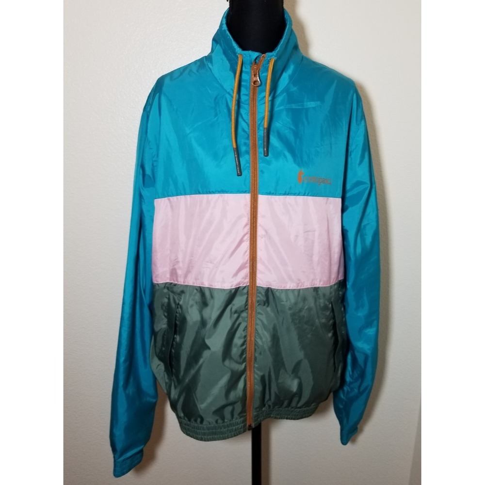 Cotopaxi Womens L Mens M Windbreaker Jacket Multi Colorblock Full Zip Retro